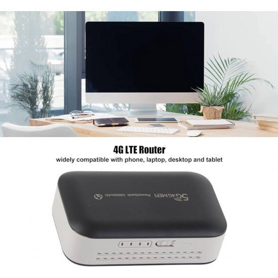 2в1 Преносим рутер и батерия PW100 4G LTE WIFI 300Mbps мобилен Hotspot SIM, Wifi модем 2.4G, 10,000mAH - купи онлайн от MixoMarket
