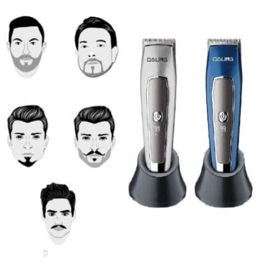 DALING DL-1220 Професионална акумулаторна и безжична машинка за подстригване, цвят сив - купи онлайн от MixoMarket