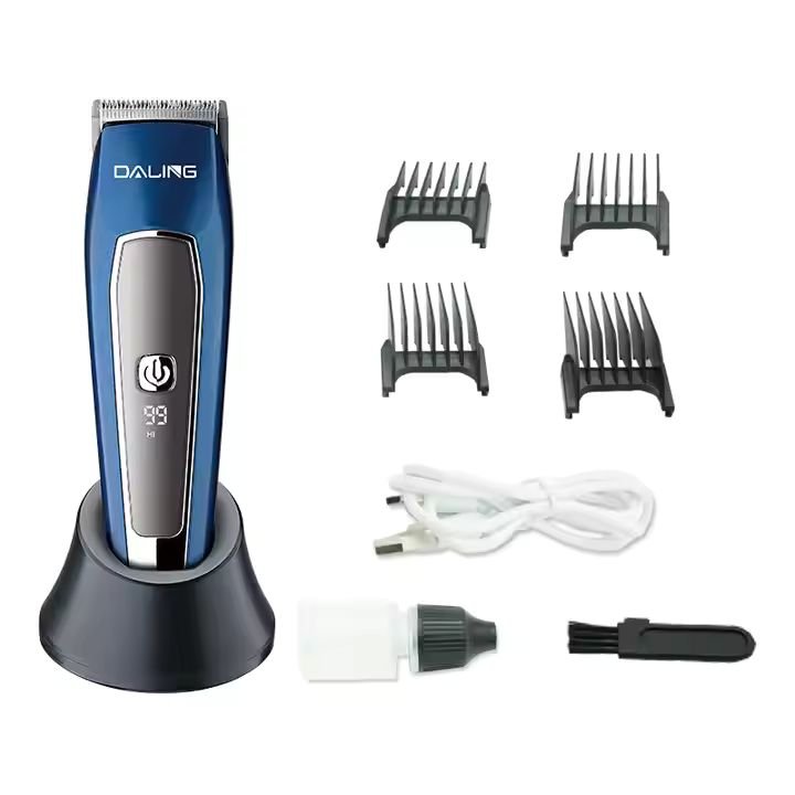 DALING DL-1220 Професионална акумулаторна и безжична машинка за подстригване, цвят сив - купи онлайн от MixoMarket