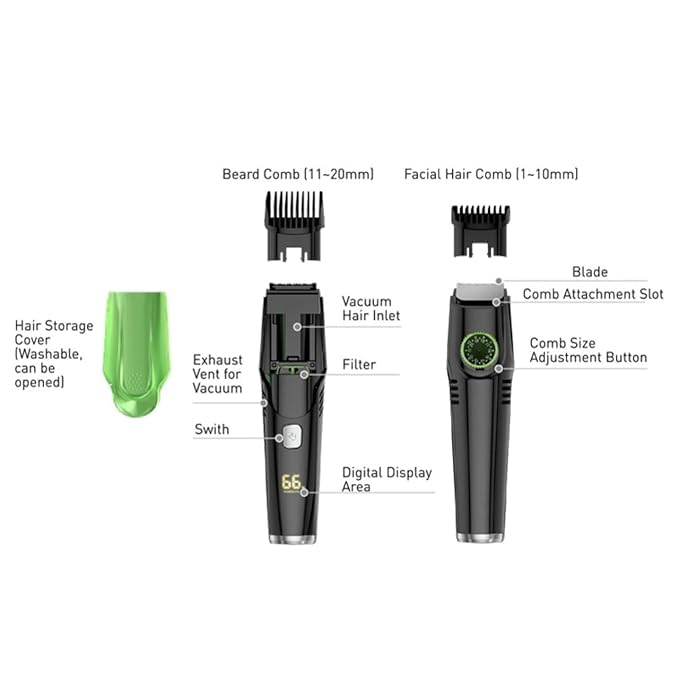 DALING DL-1749 5W Водоустойчив Тример с ВАКУУМ и LCD ДИСПЛЕЙ - купи онлайн от MixoMarket