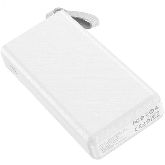 HOCO Преносимо зарядно 30,000mAh с LED осветление - Бял - купи онлайн от MixoMarket