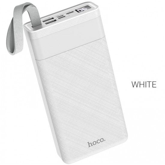 HOCO Преносимо зарядно 30,000mAh с LED осветление - Бял - купи онлайн от MixoMarket