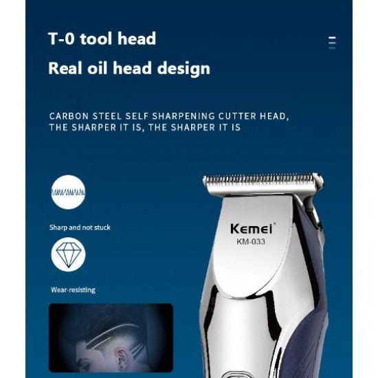 KEMEI KM-033 Професионална безжична машинка за подстригване - купи онлайн от MixoMarket