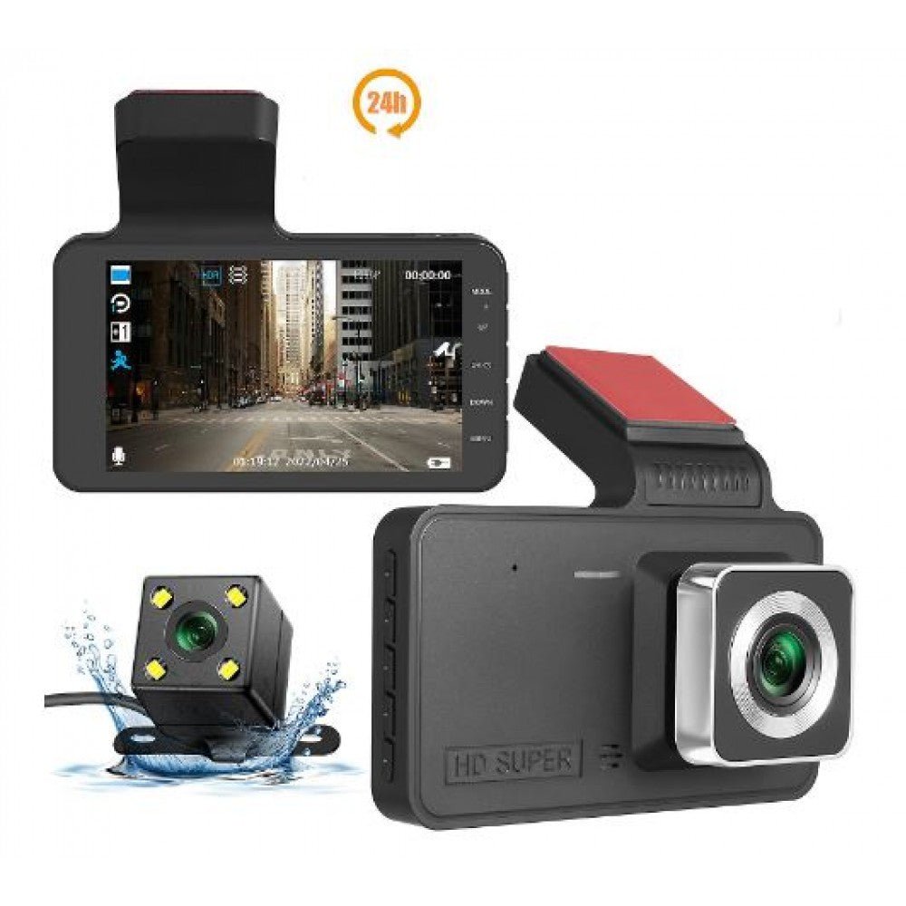 S2 1080P Автомобилна DVR камера (видеорегистратор) с G-сензор Видеорекордер и Камера за задно виждане Двоен обектив HD - купи онлайн от MixoMarket