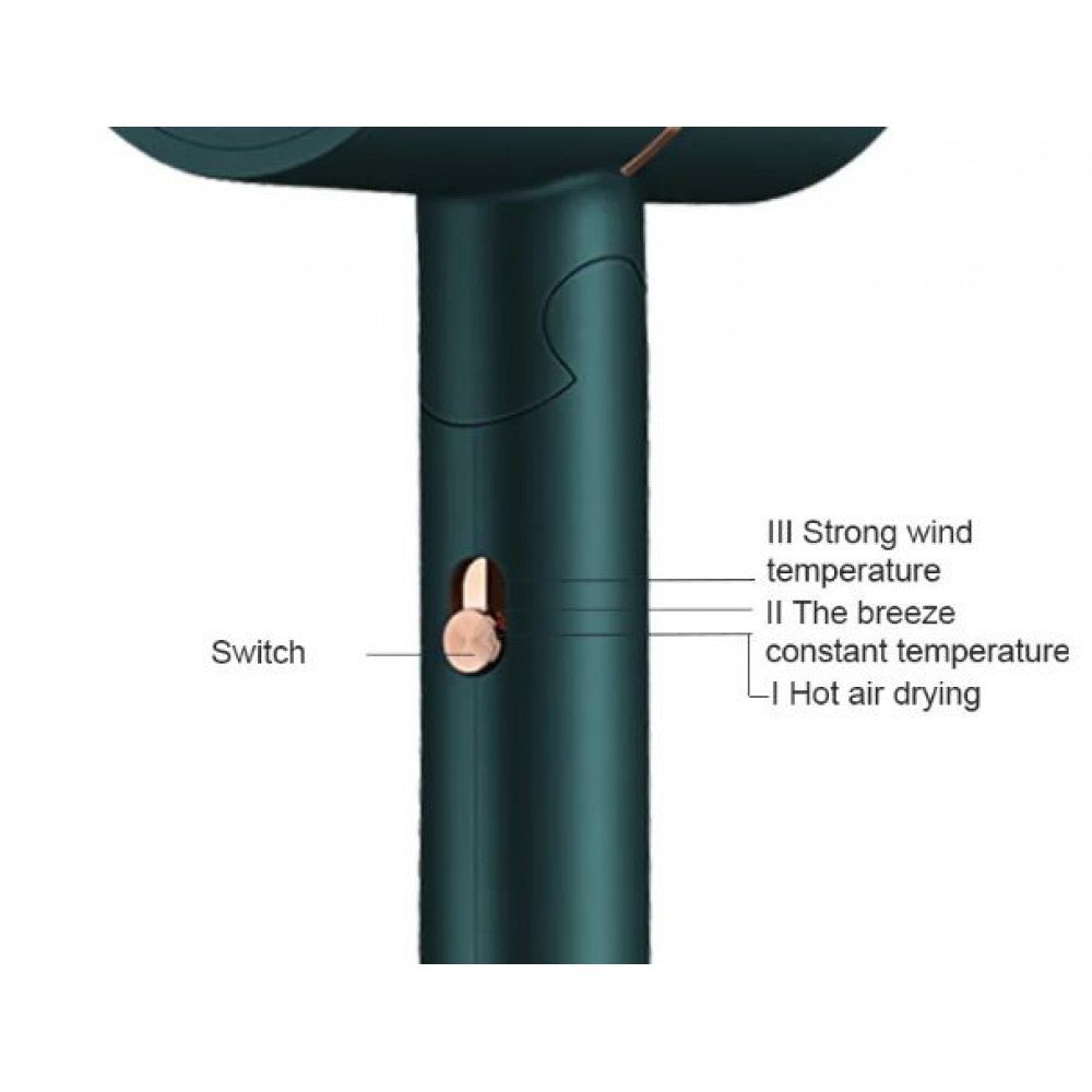 Сешоар DALING DL-3012 1400W Зелен - - продуктова снимка - MixoMarket