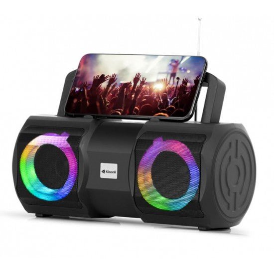 Тонколона KISONLI K1с два говорителя, Bluetooth, USB, SD, FM, AUX, Черен - купи онлайн от MixoMarket
