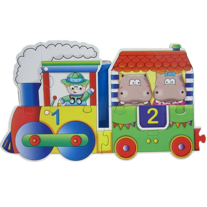 Влак - пъзел с азбука и цифри - играчка - продуктова снимка - MixoMarket