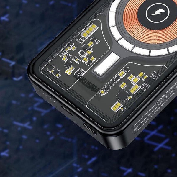 Външна батерия с безжично зареждане Power bank KLGO KP-92 10000mAh - батерия - продуктова снимка - MixoMarket