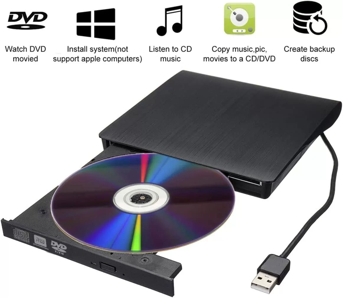 Външна CD/DVD записвачка, модел KT09 - купи онлайн от MixoMarket