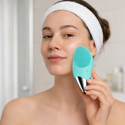 Силиконова ултразвукова четка за почистване и масаж на лицето – перфектната грижа за сияйна кожа