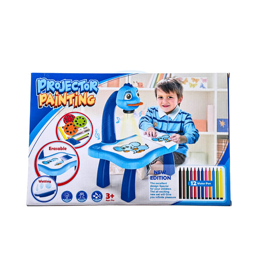 Детски прожектор за рисуване Projector Painting – с 24 картинки и цветни флумастери