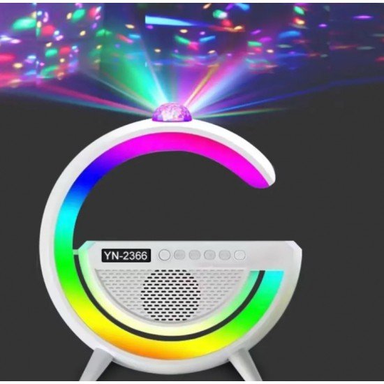 Bluetooth Тонколонка, Led Лампа YN - 2366, безжично зарядно, будилник (LED, AUX, USB, FM, microSD) - MixoMarket