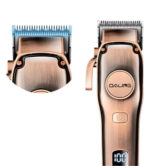 DALING DL - 1215 Безжичен акумулаторен тример за подстригване на коса Wood Grain Color Безжичен акумулаторен LED - MixoMarket