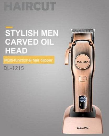 DALING DL-1215 Безжичен акумулаторен тример за подстригване на коса Wood Grain Color Безжичен акумулаторен LED - купи онлайн от MixoMarket