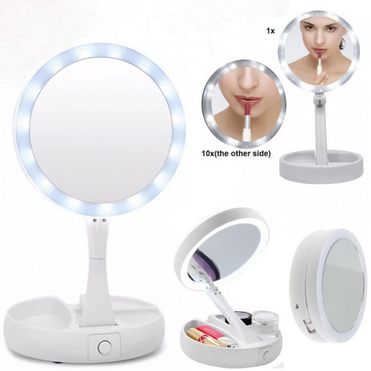 Сгъваемо LED огледало MY FOLDAWAY MIRROR - уред за тялото - продуктова снимка - MixoMarket