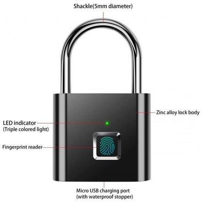 Smart катинар SY - 11 презареждащ се с пръстов отпечатък - MixoMarket