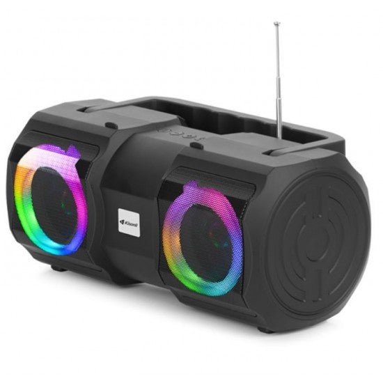 Тонколона KISONLI K1с два говорителя, Bluetooth, USB, SD, FM, AUX, Черен - MixoMarket